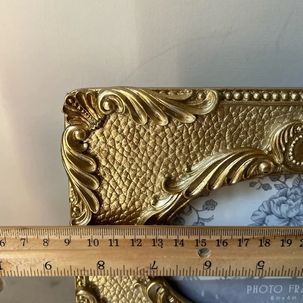Gold Ornate Floral For Oval inside 4”x6” Picture Frame New 8.5” ”x6.5”